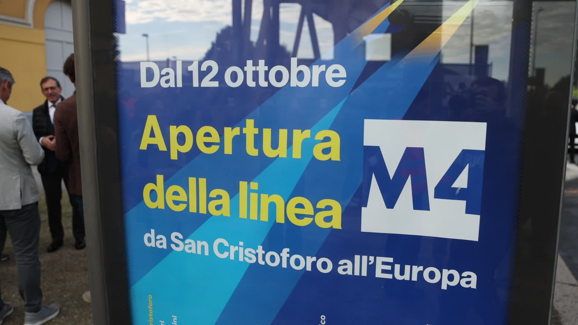 The opening of the entire section of the M4 Blu Line from San Cristoforo to Linate in Milan