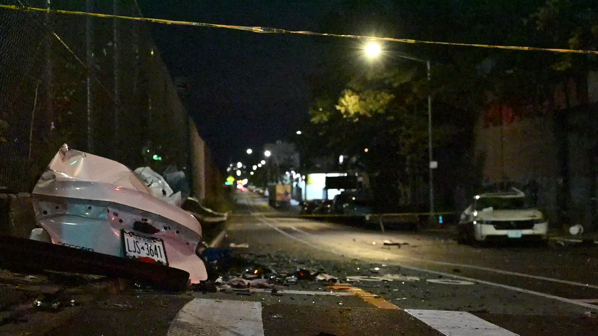 Two men are dead and two men are injured after a motor vehicle collision in the Claremont section of Bronx, New York