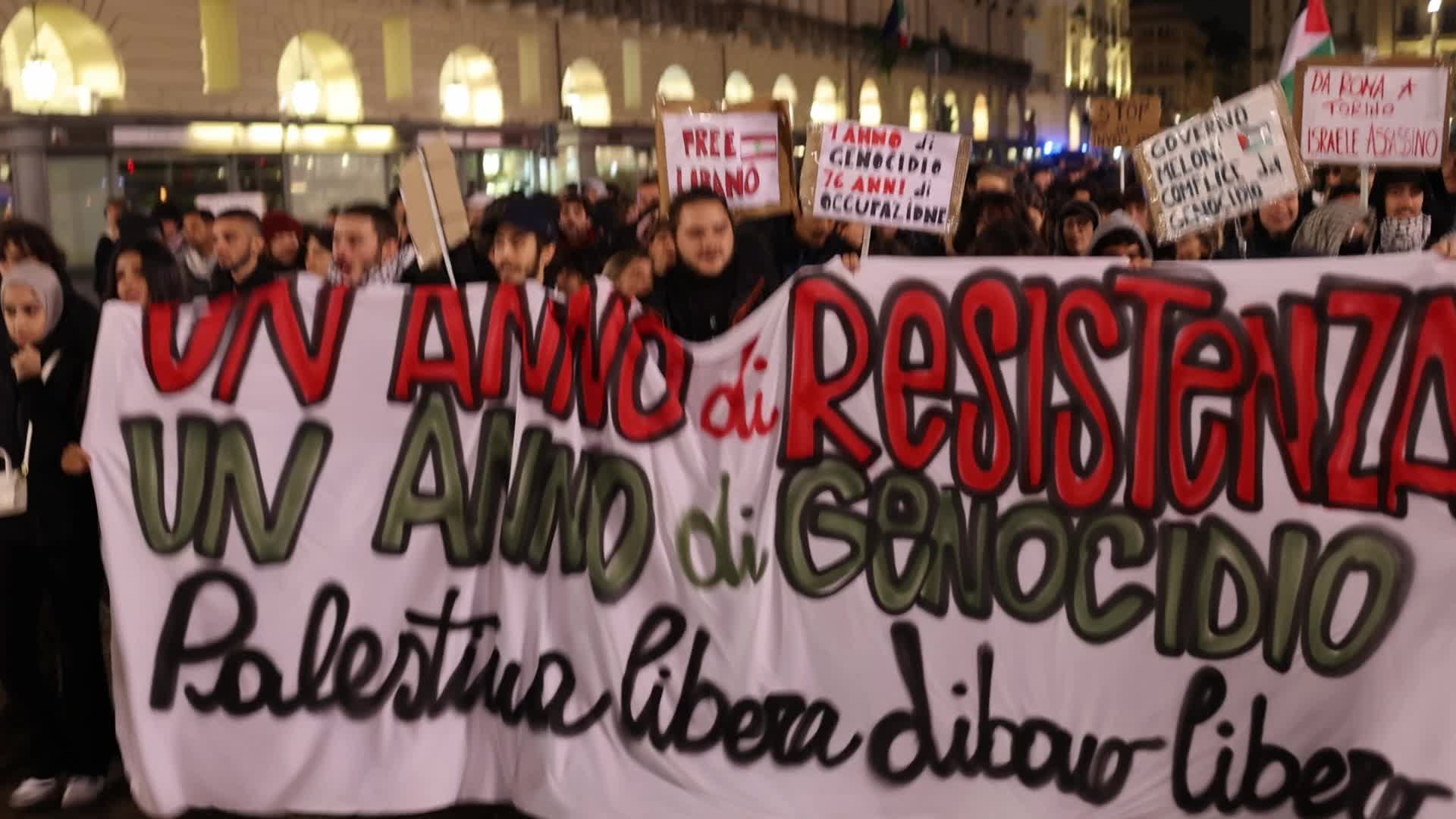 Pro-Palestinian demonstrations in Turin