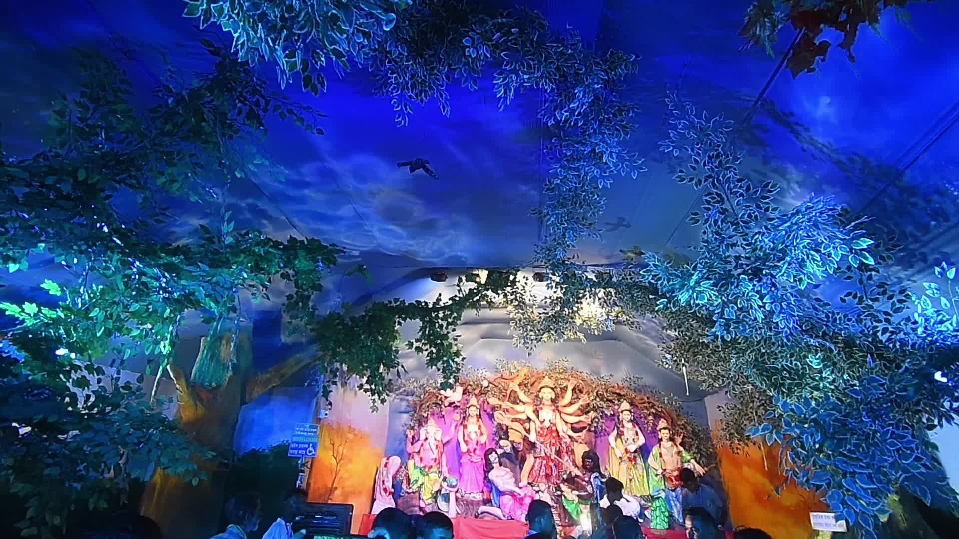 Community 'puja pandal' themed on Titanic' ship in India