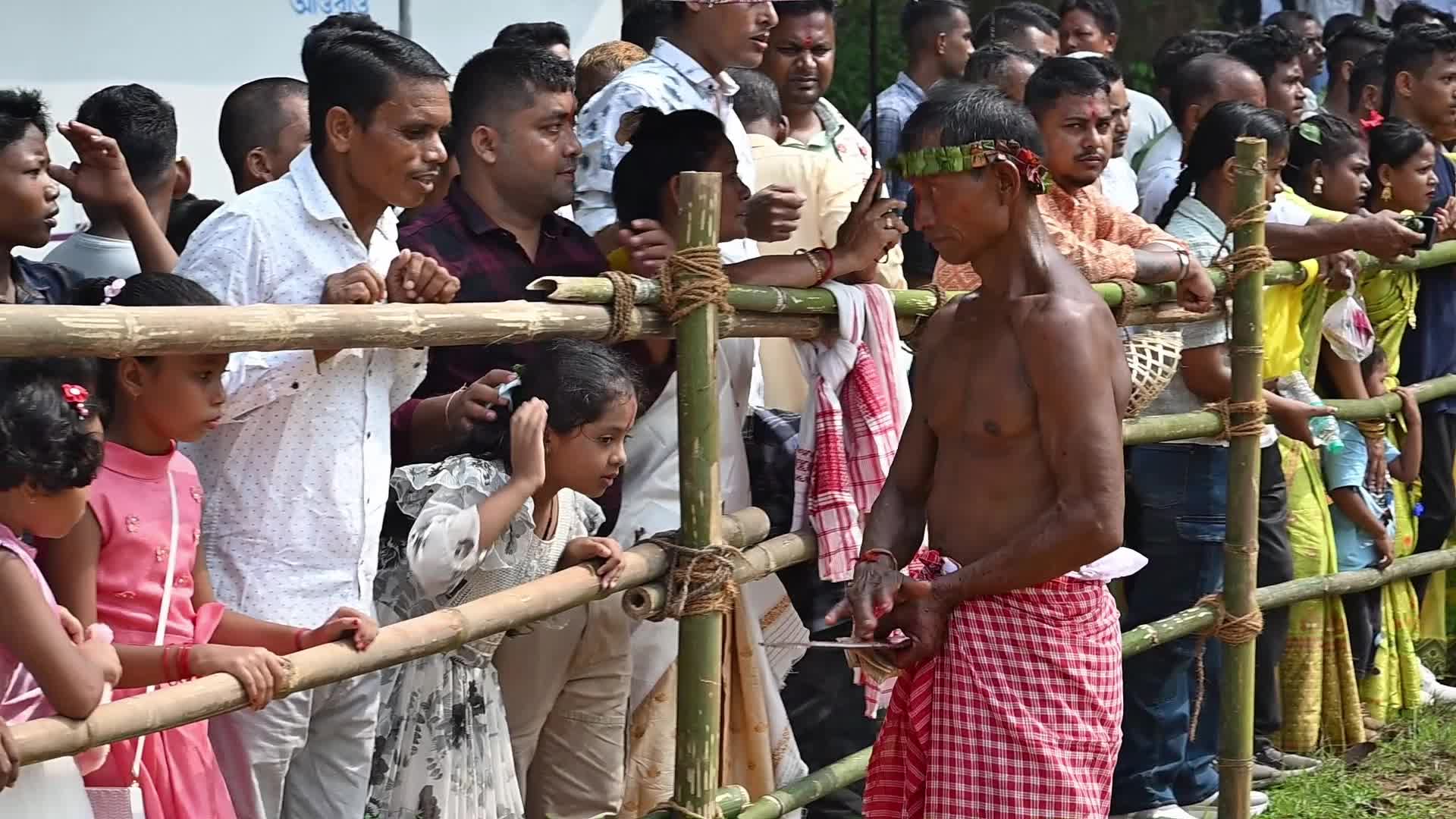 Animal sacrifice during Durga Puja festival
