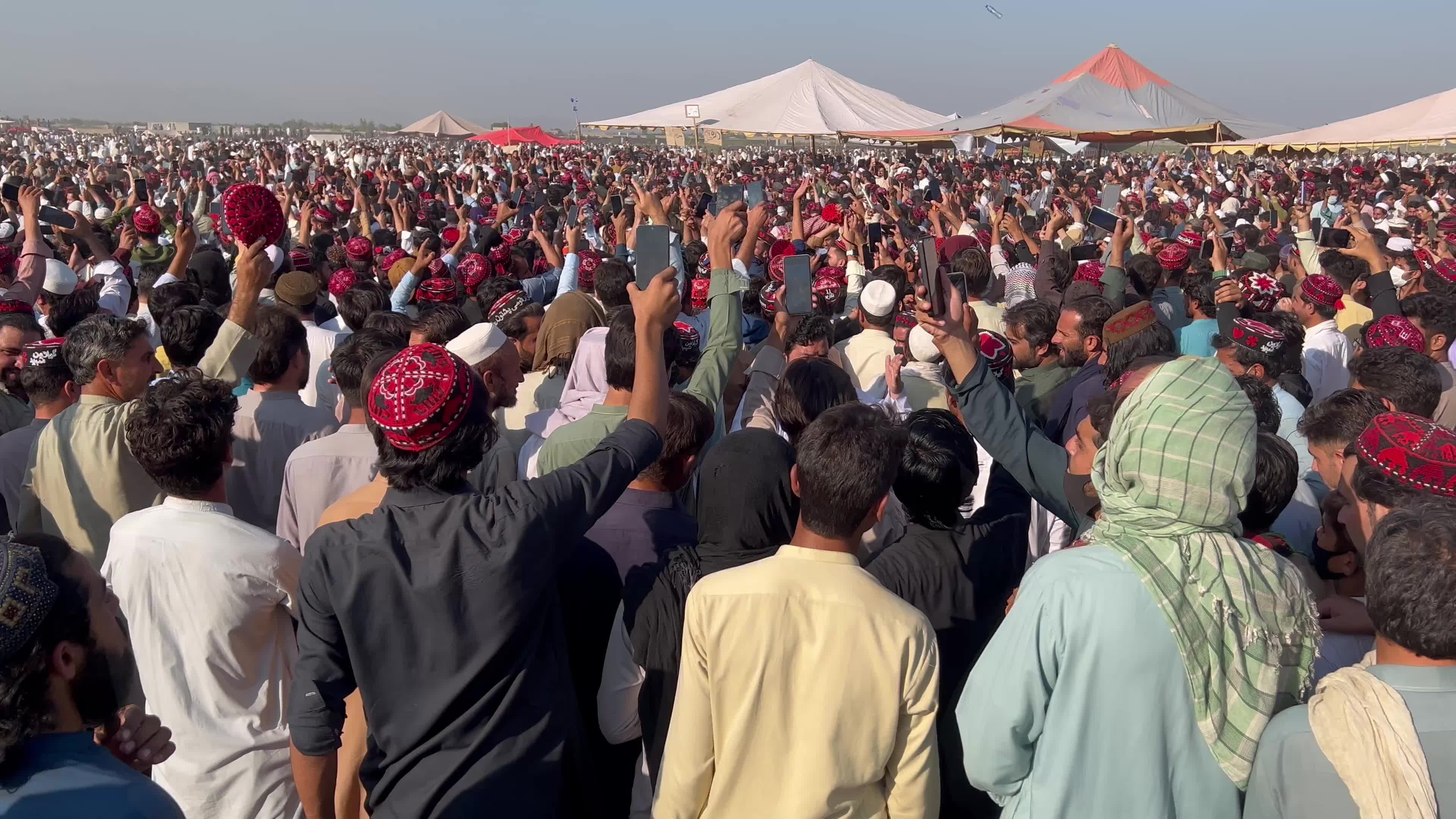 Thousands turn up as PTM jirga begins in Jamrud