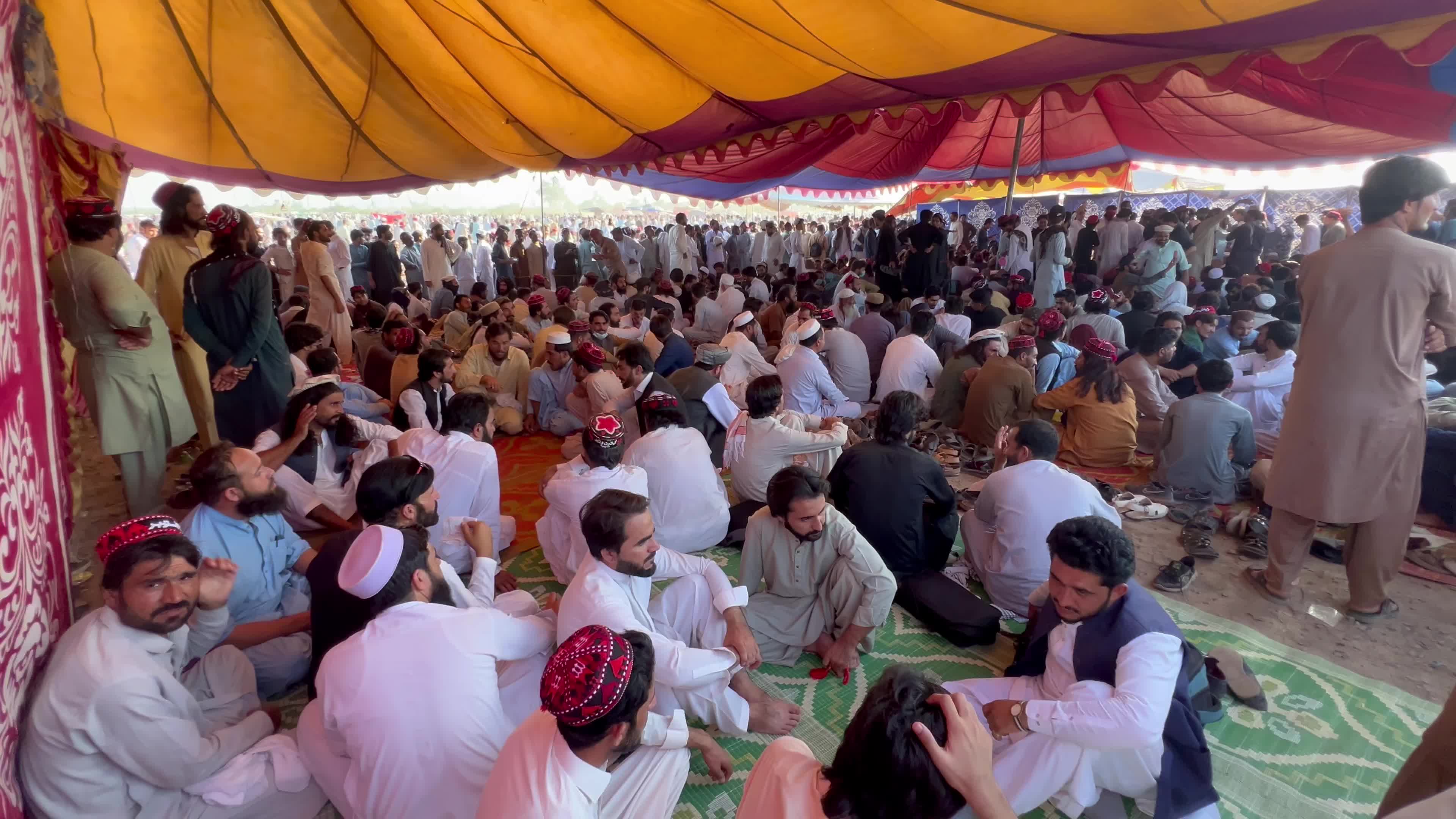 Thousands turn up as PTM jirga begins in Jamrud