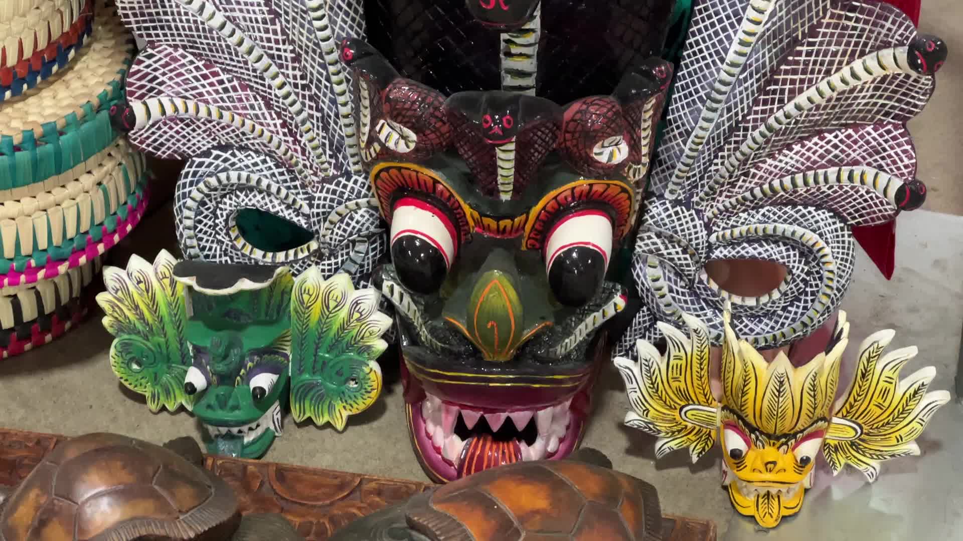 Traditional Sri Lankan wooden masks