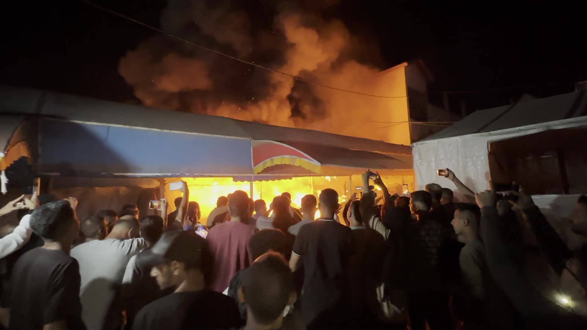 Israeli Airstrike In Gaza, Palestine Amid Hamas-Israel Conflict