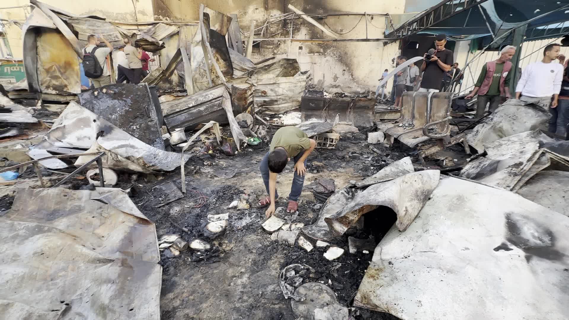 Aftermath of Israeli Airstrike In Gaza, Palestine Amid Hamas-Israel Conflict