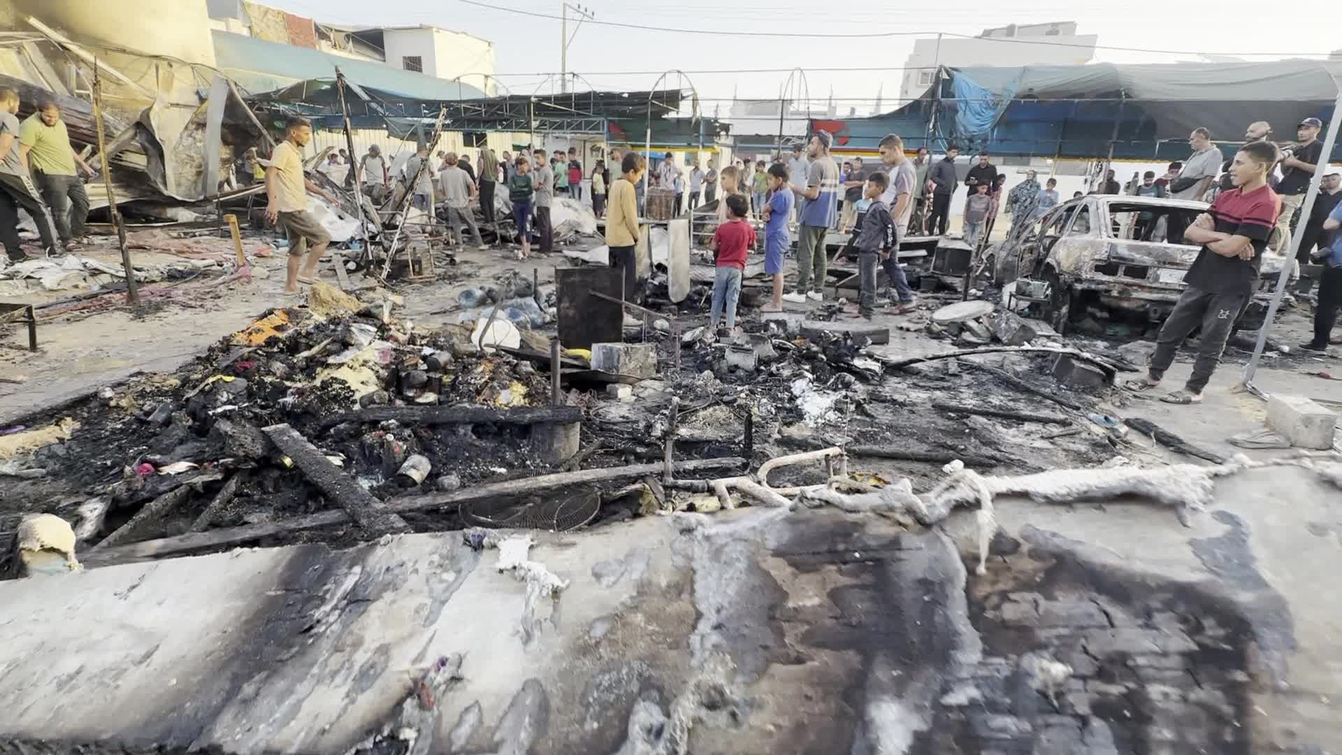 Aftermath of Israeli Airstrike In Gaza, Palestine Amid Hamas-Israel Conflict