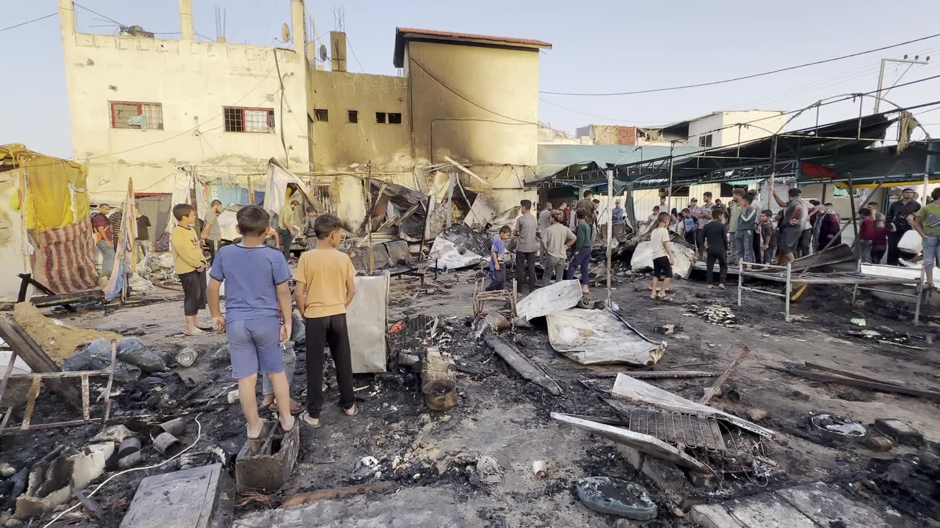 Aftermath of Israeli Airstrike In Gaza, Palestine Amid Hamas-Israel Conflict