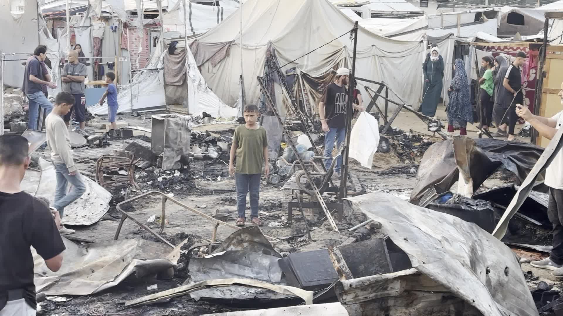 Aftermath of Israeli Airstrike In Gaza, Palestine Amid Hamas-Israel Conflict
