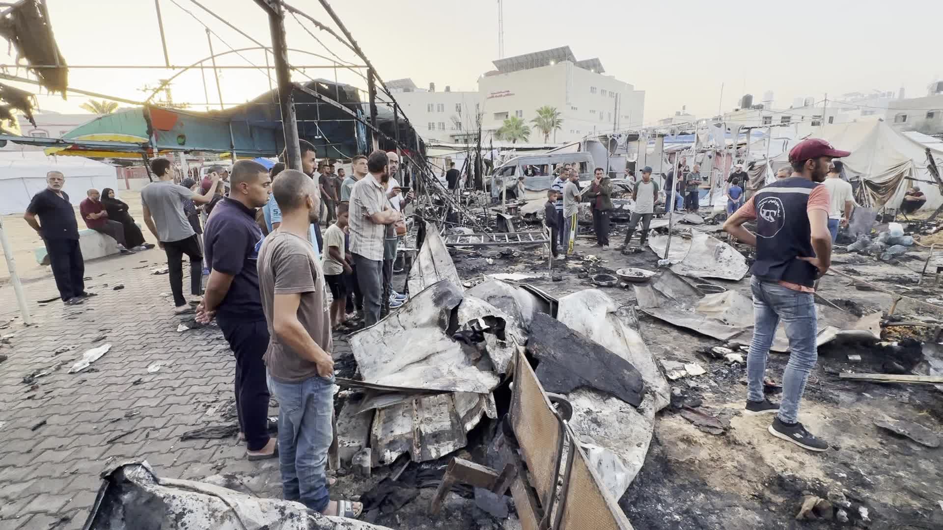 Aftermath of Israeli Airstrike In Gaza, Palestine Amid Hamas-Israel Conflict