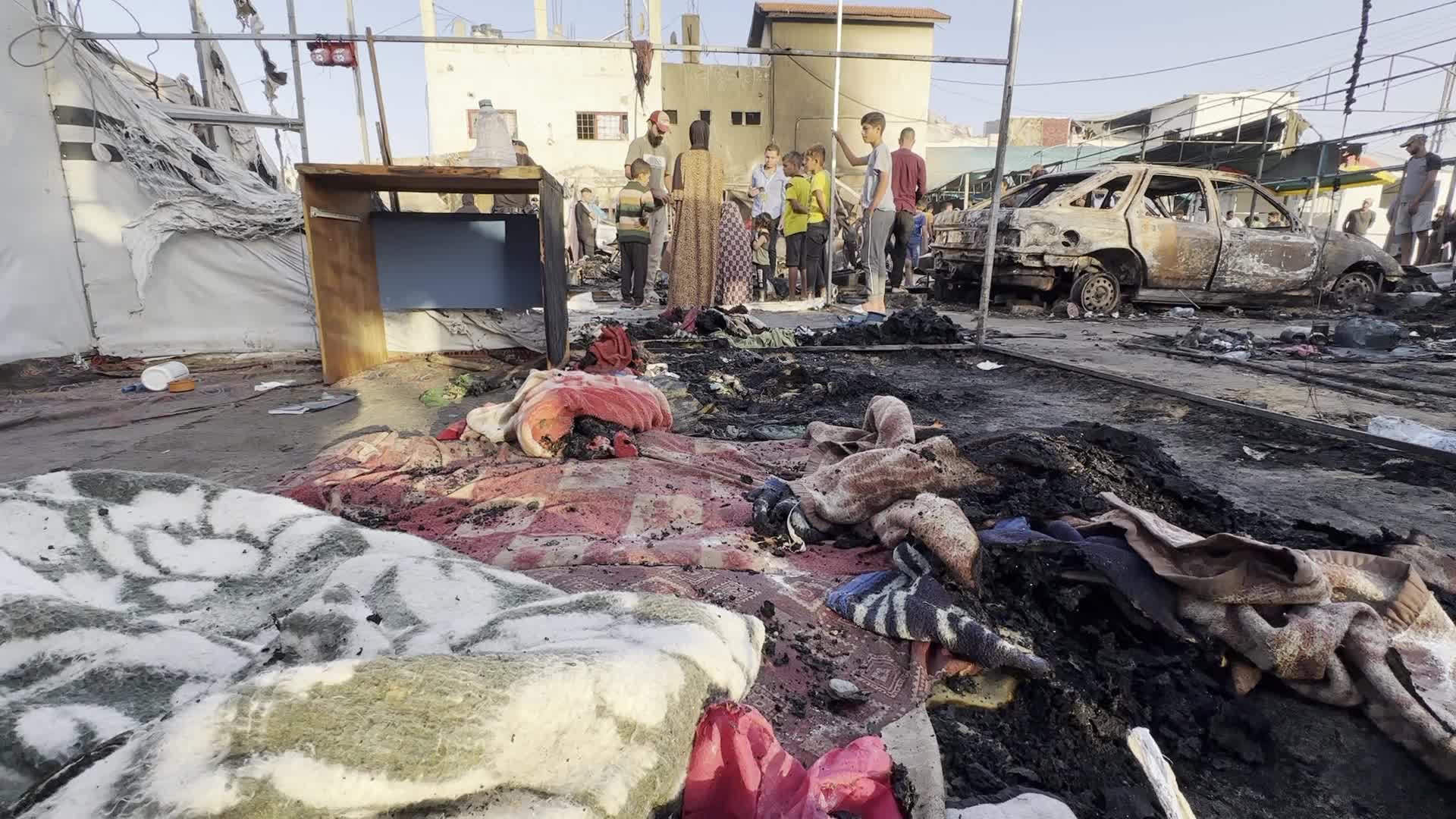 Aftermath of Israeli Airstrike In Gaza, Palestine Amid Hamas-Israel Conflict