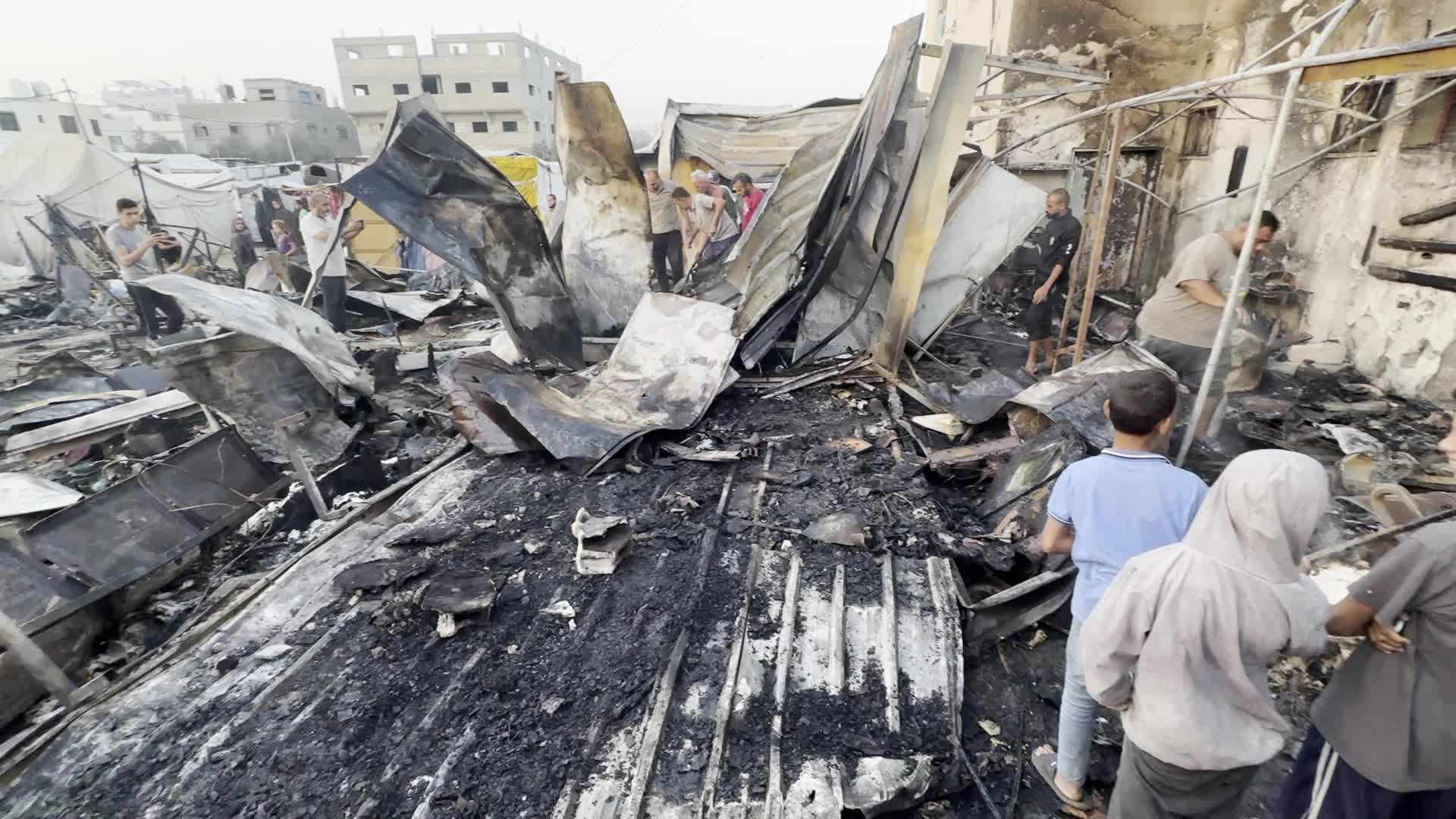 Aftermath of Israeli Airstrike In Gaza, Palestine Amid Hamas-Israel Conflict