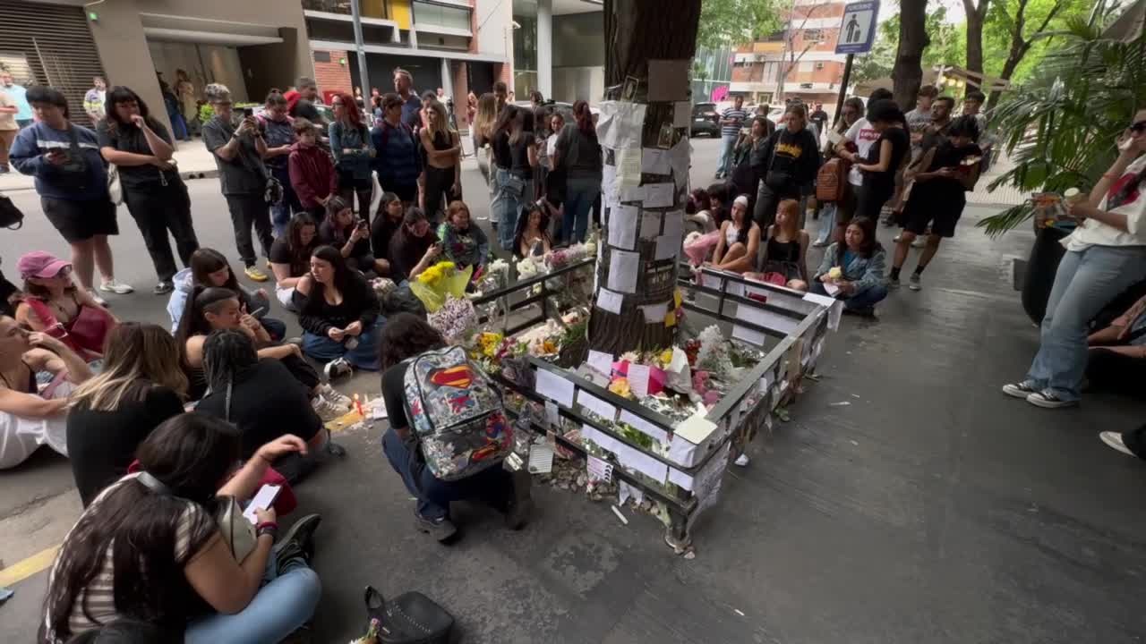Fans continue to gather outside hotel where Liam Payne died in Buenos Aires