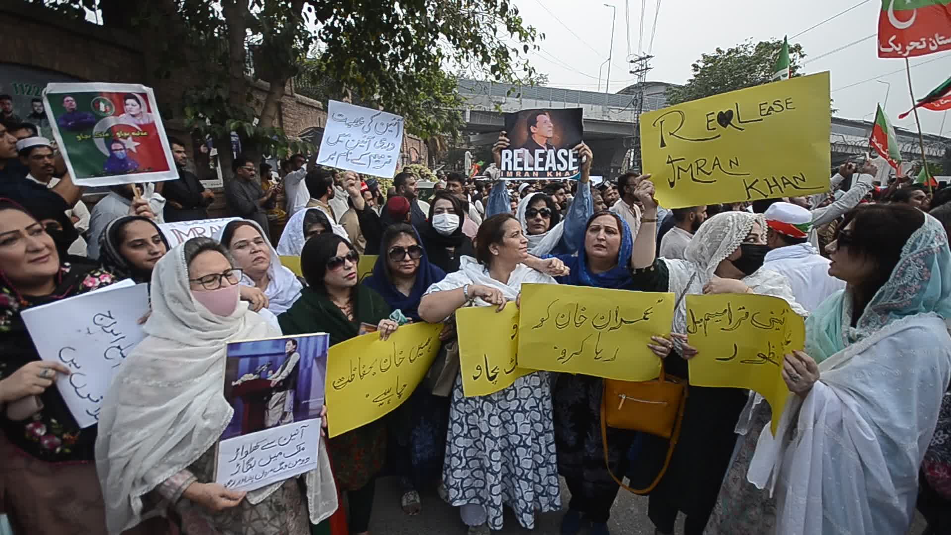 PTI opposition party continues protests demanding former PM Khan's release
