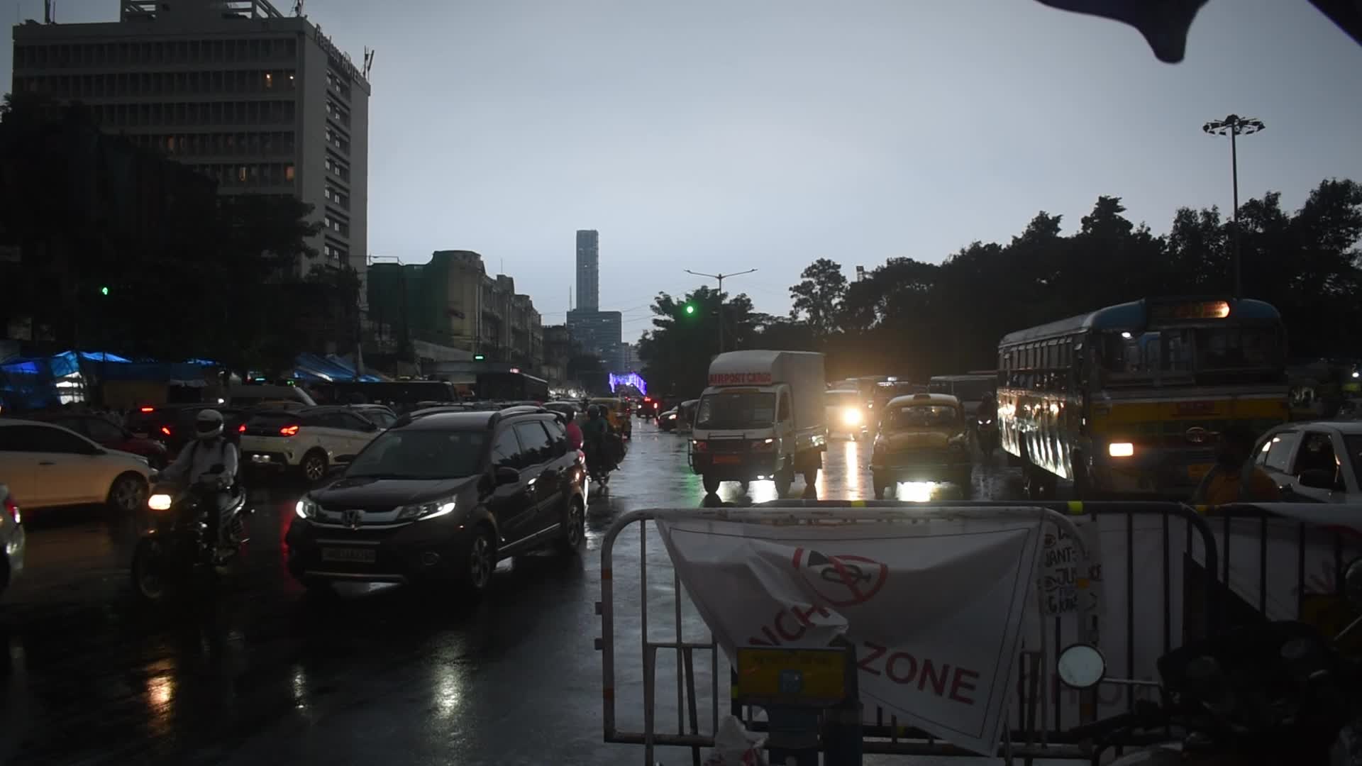 Heavy rain in Kolkata, India