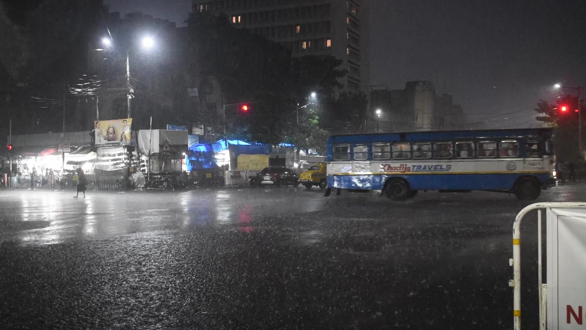 Heavy rain in Kolkata, India