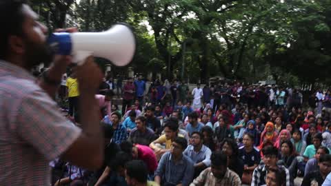 University Student Protest in Dhaka 