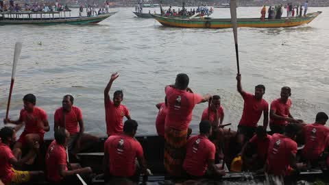 Traditional Boat Race in Dhaka