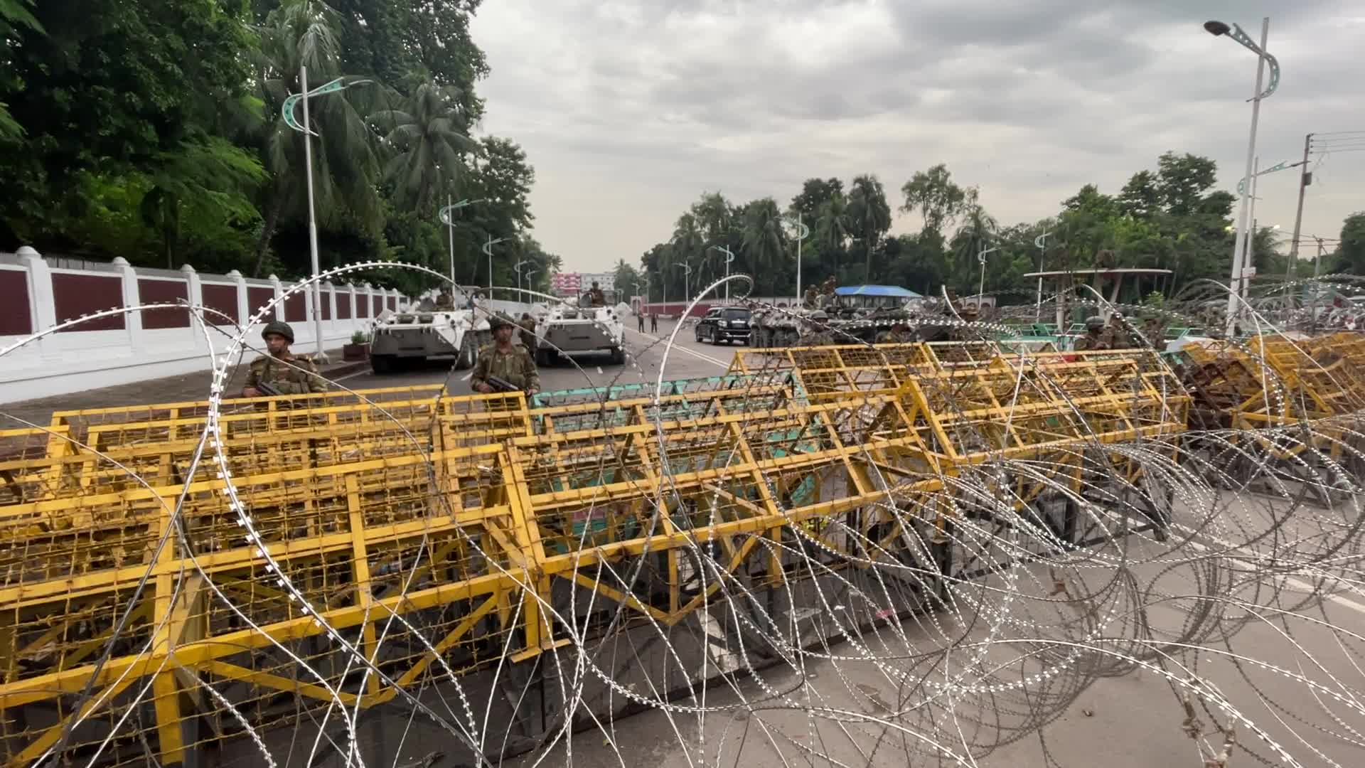 Security Tightened Around Bangabhaban As Protests For President's Resignation Continues