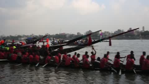 Traditional Boat Race in Dhaka