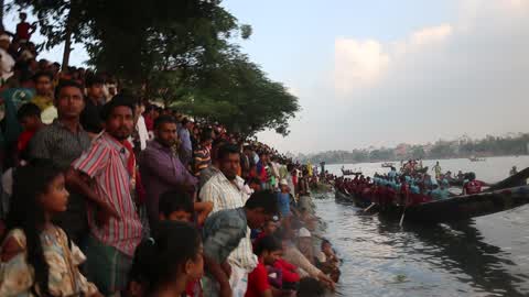 Traditional Boat Race in Dhaka