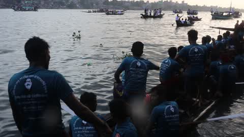 Traditional Boat Race in Dhaka