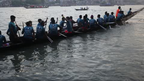 Traditional Boat Race in Dhaka