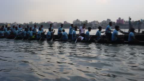 Traditional Boat Race in Dhaka