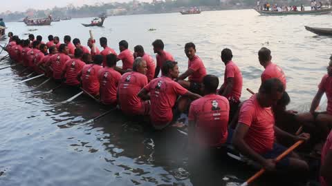 Traditional Boat Race in Dhaka