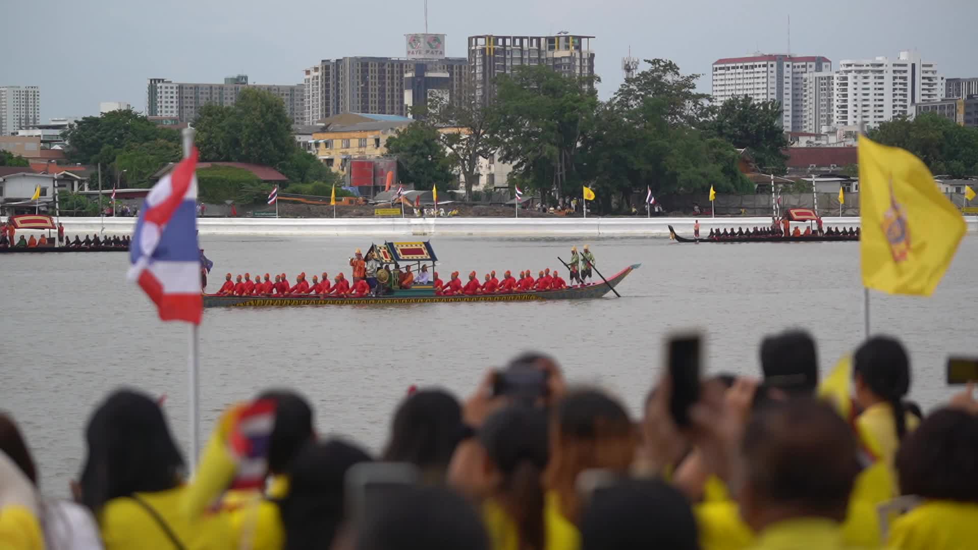 The Royal Barge Procession in Bangkok.
