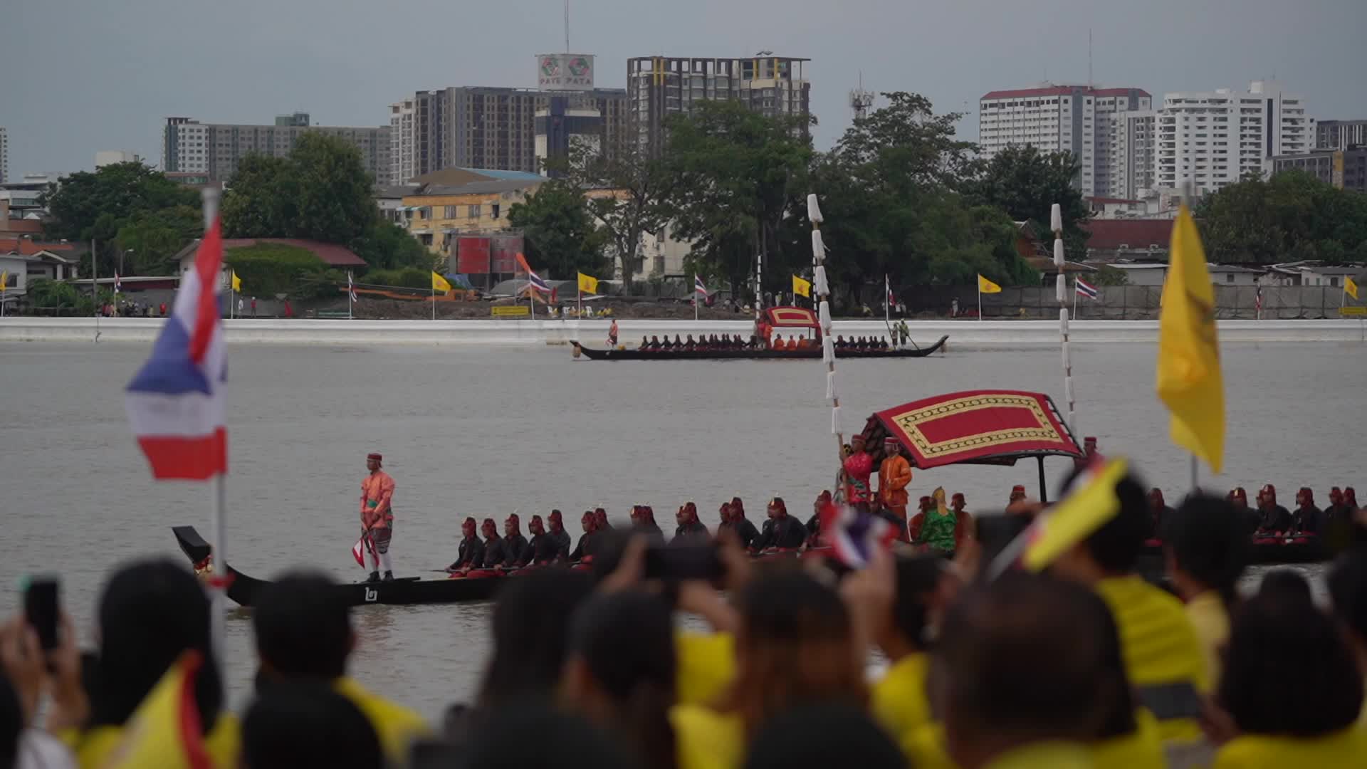 The Royal Barge Procession in Bangkok.