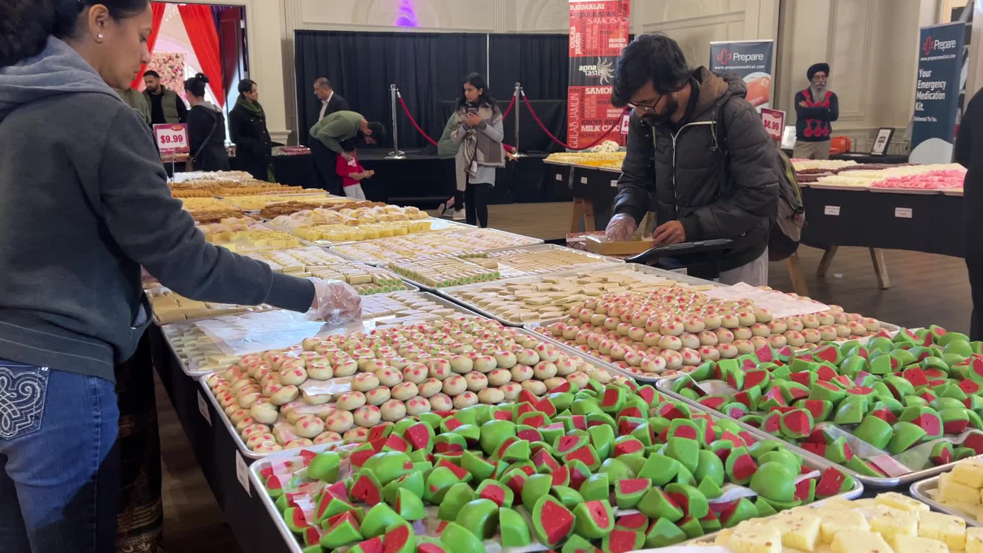 Traditional Indian sweets for the festival of Diwali
