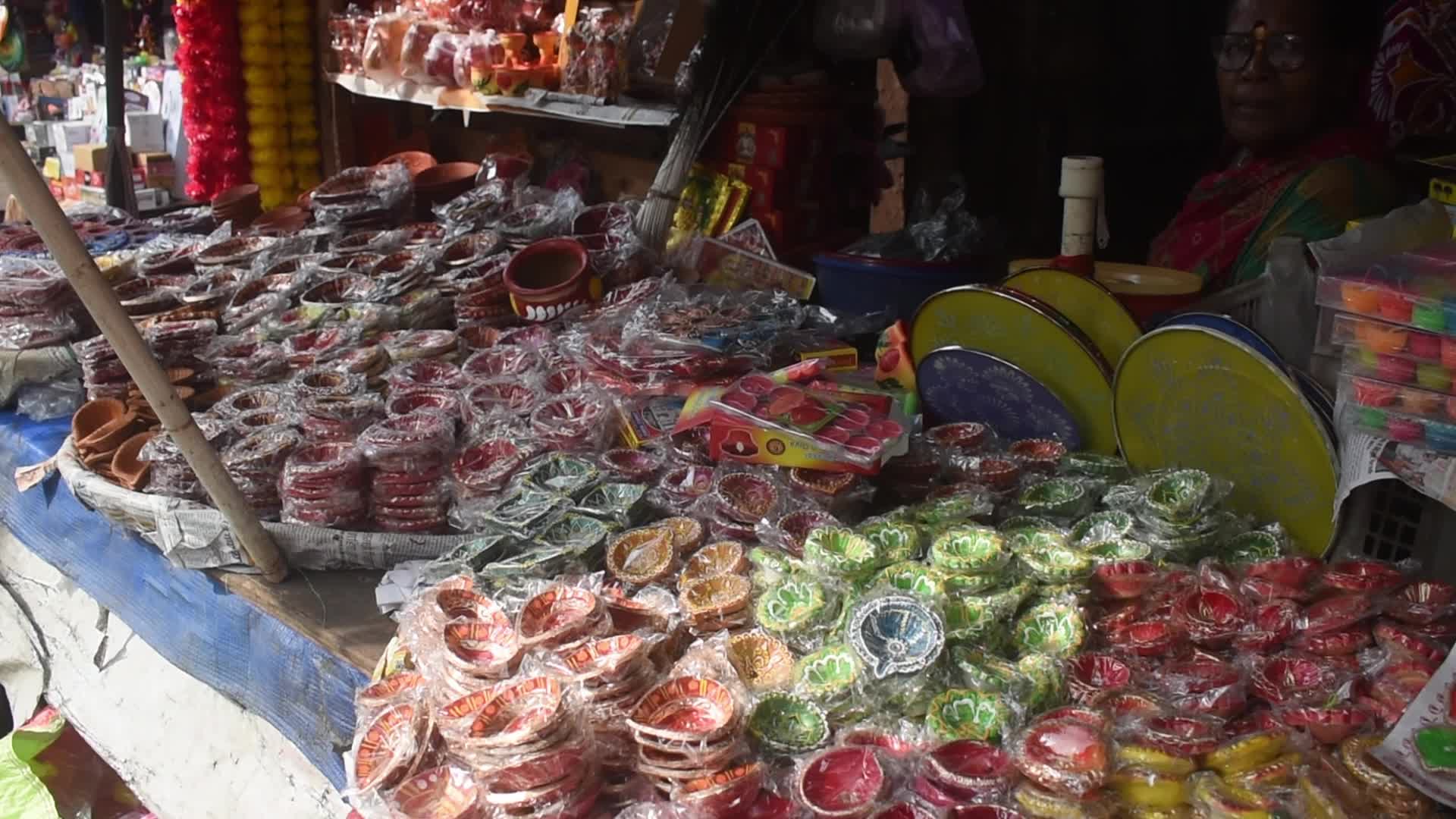 Diwali Market in Kolkata, India