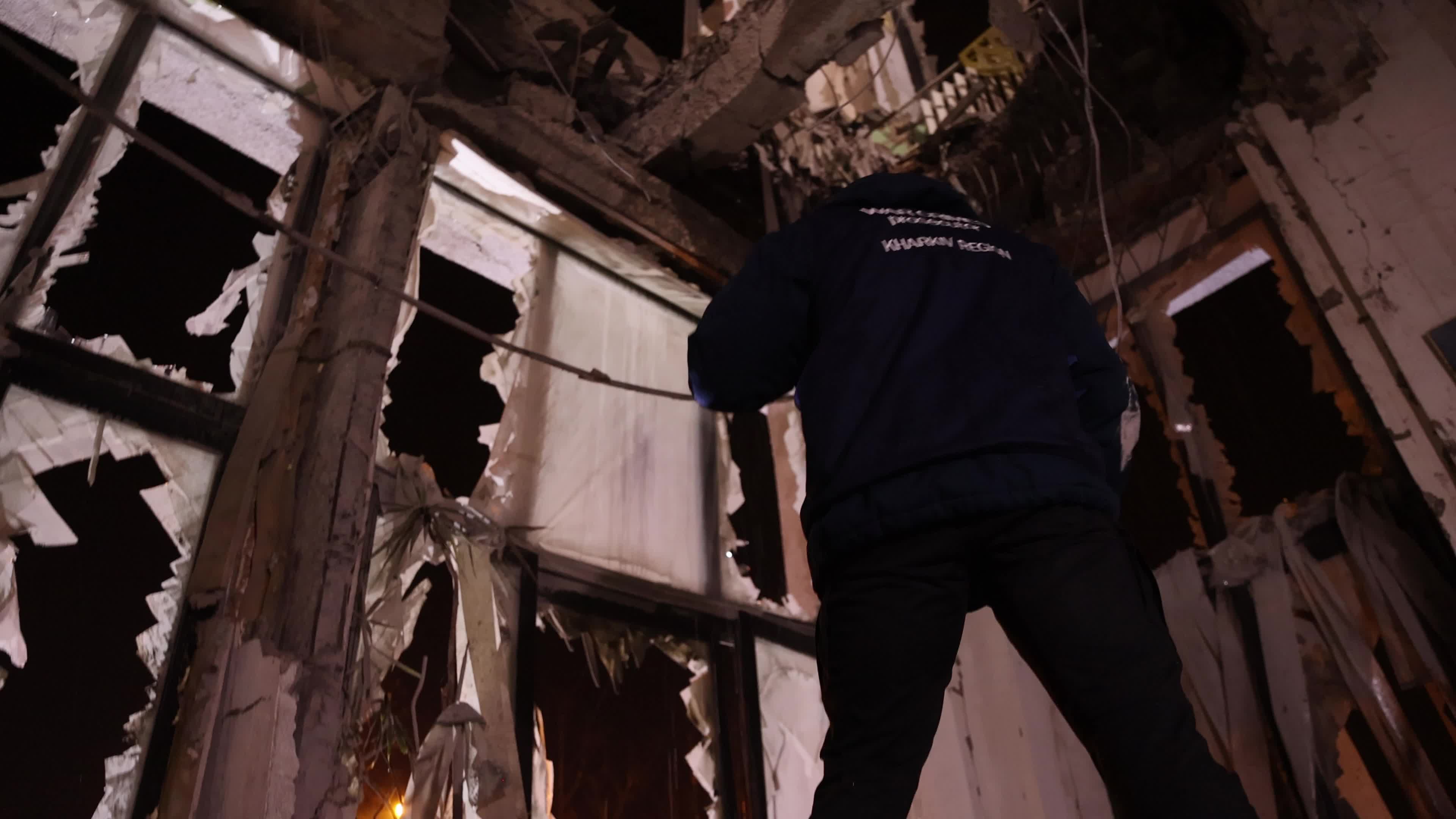 The Russians aimed an aerial bomb at the Derzhprom building in the center of Kharkiv