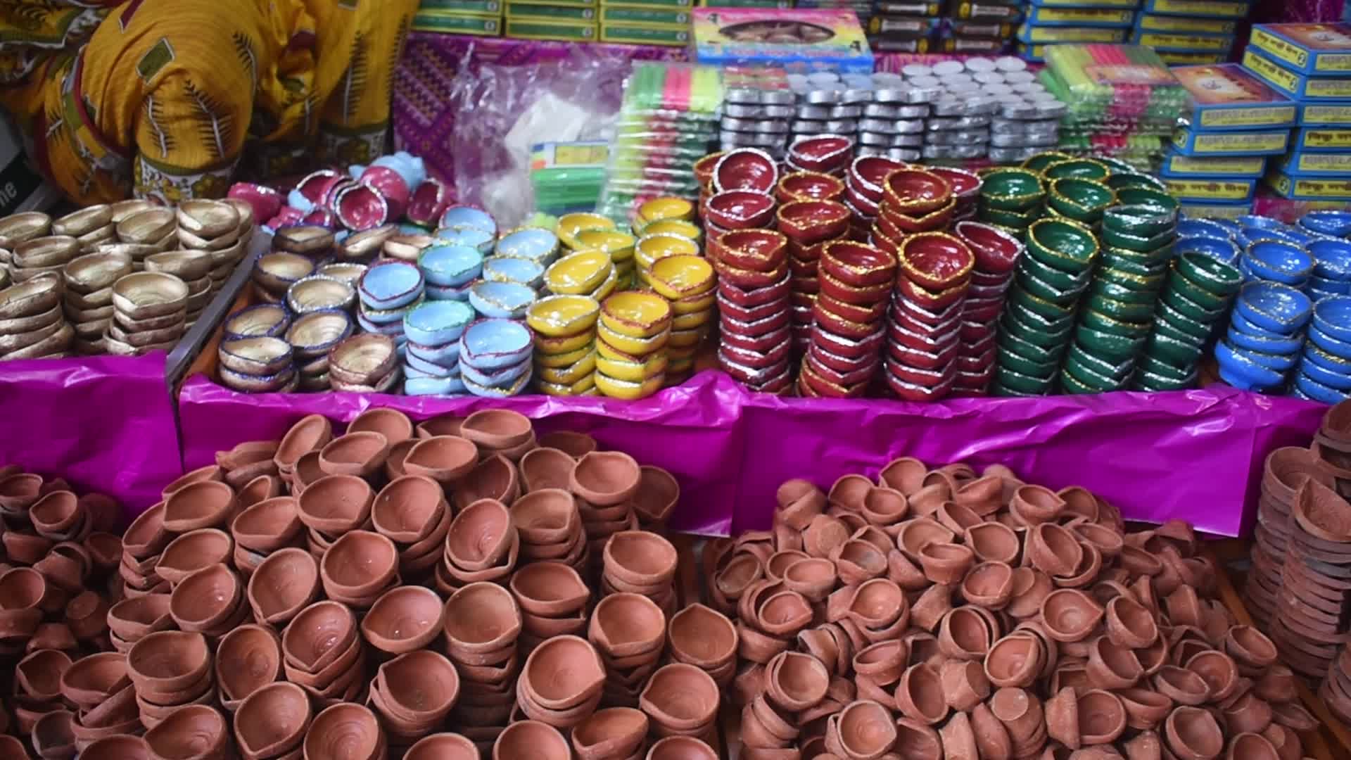 Diwali Market in Kolkata, India