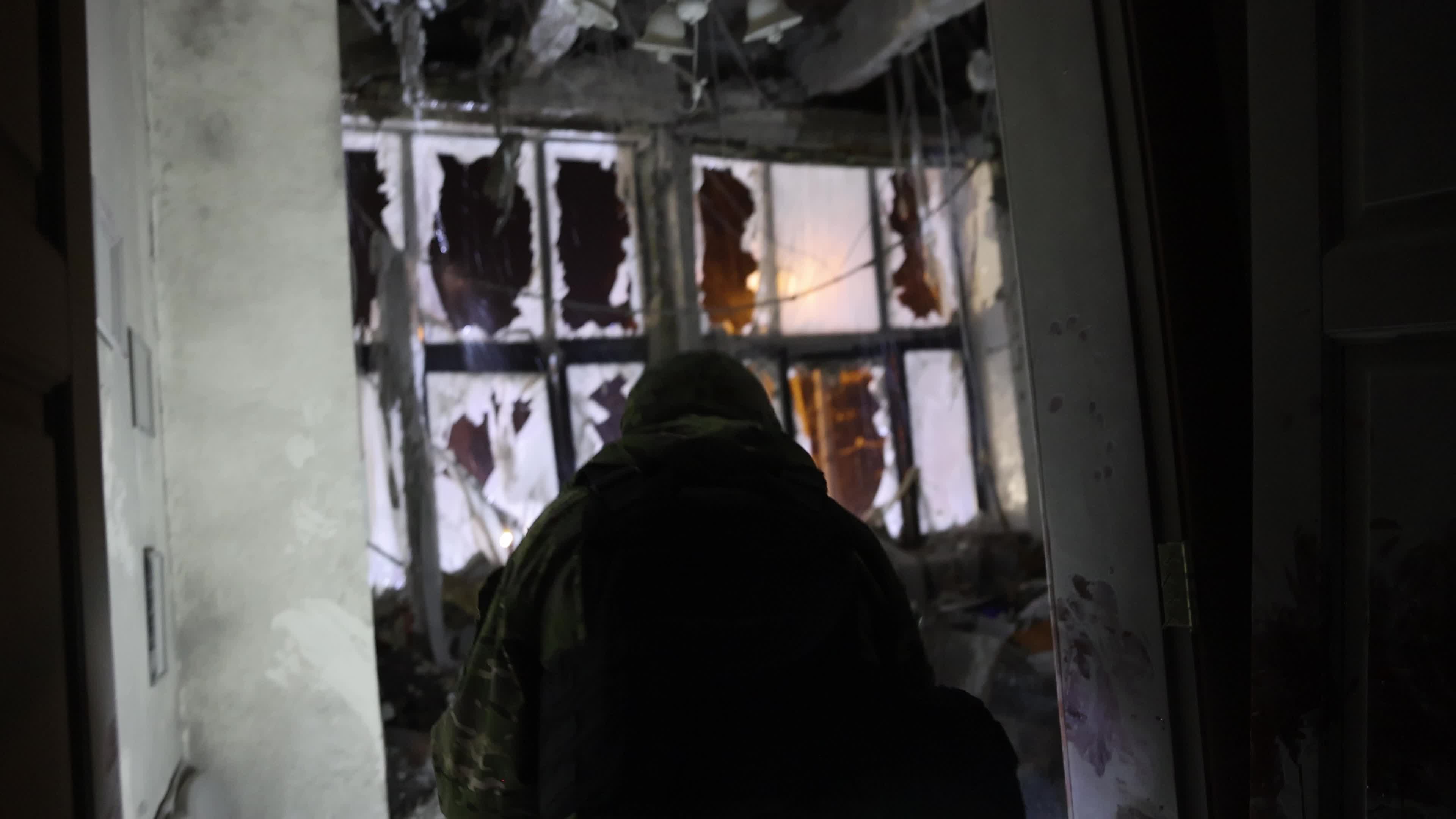The Russians aimed an aerial bomb at the Derzhprom building in the center of Kharkiv