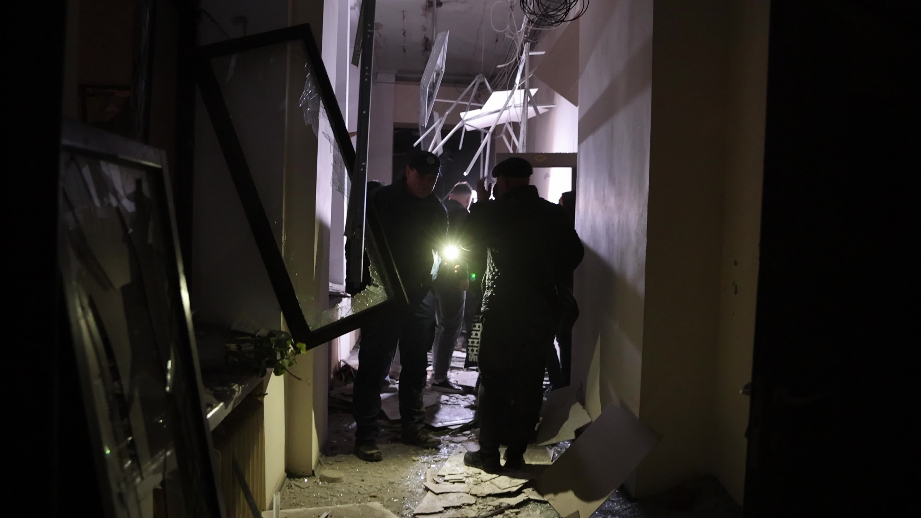 The Russians aimed an aerial bomb at the Derzhprom building in the center of Kharkiv