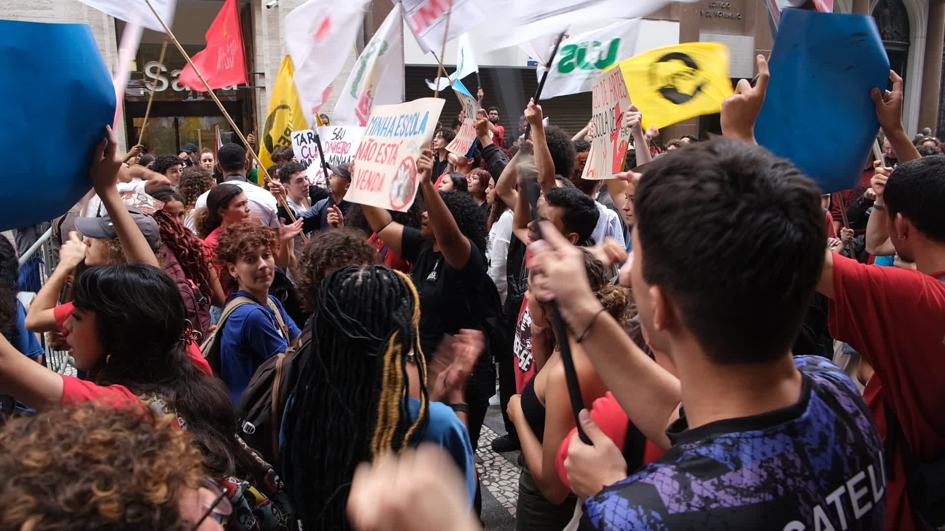 Protesters in São Paulo Against Privatization of Schools
