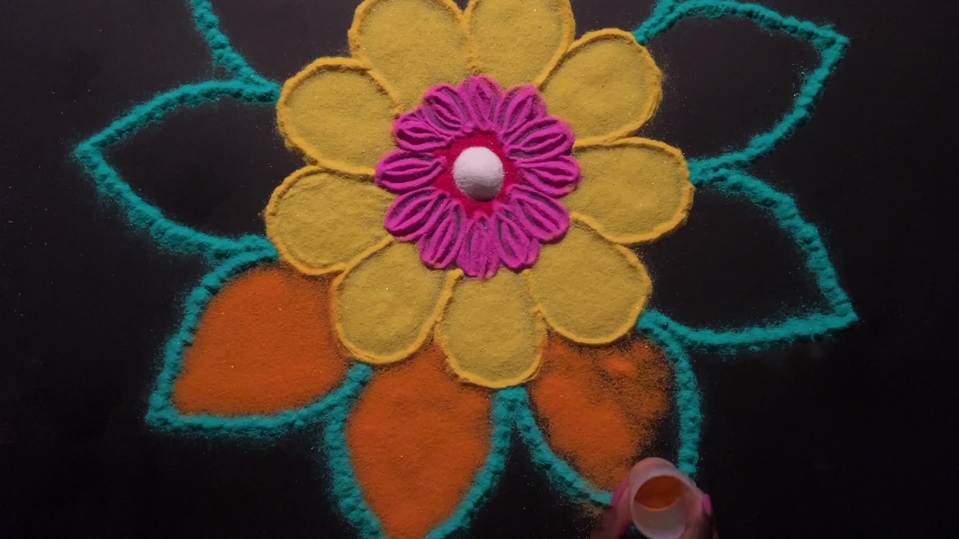 Rangoli Art during The Festival Of Diwali