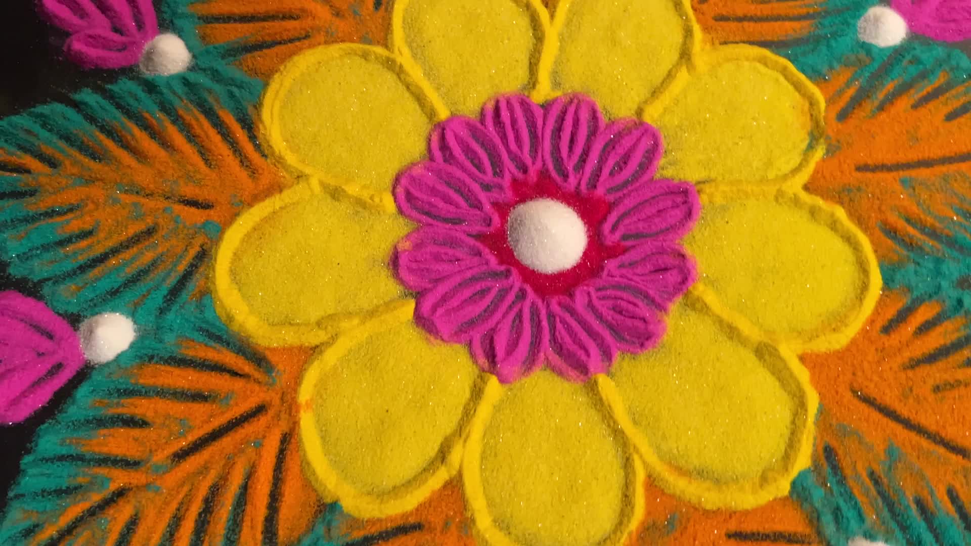 Rangoli Art during The Festival Of Diwali