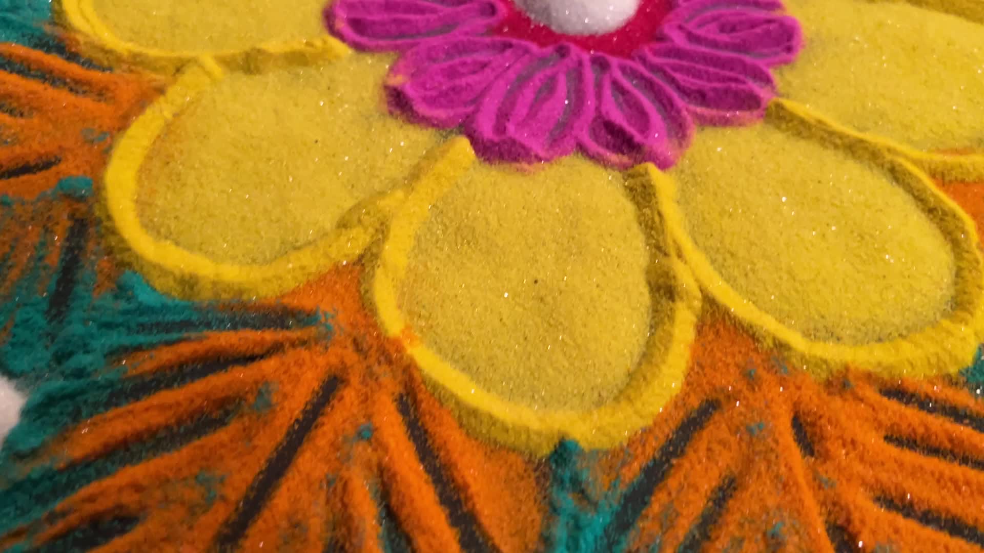 Rangoli Art during The Festival Of Diwali