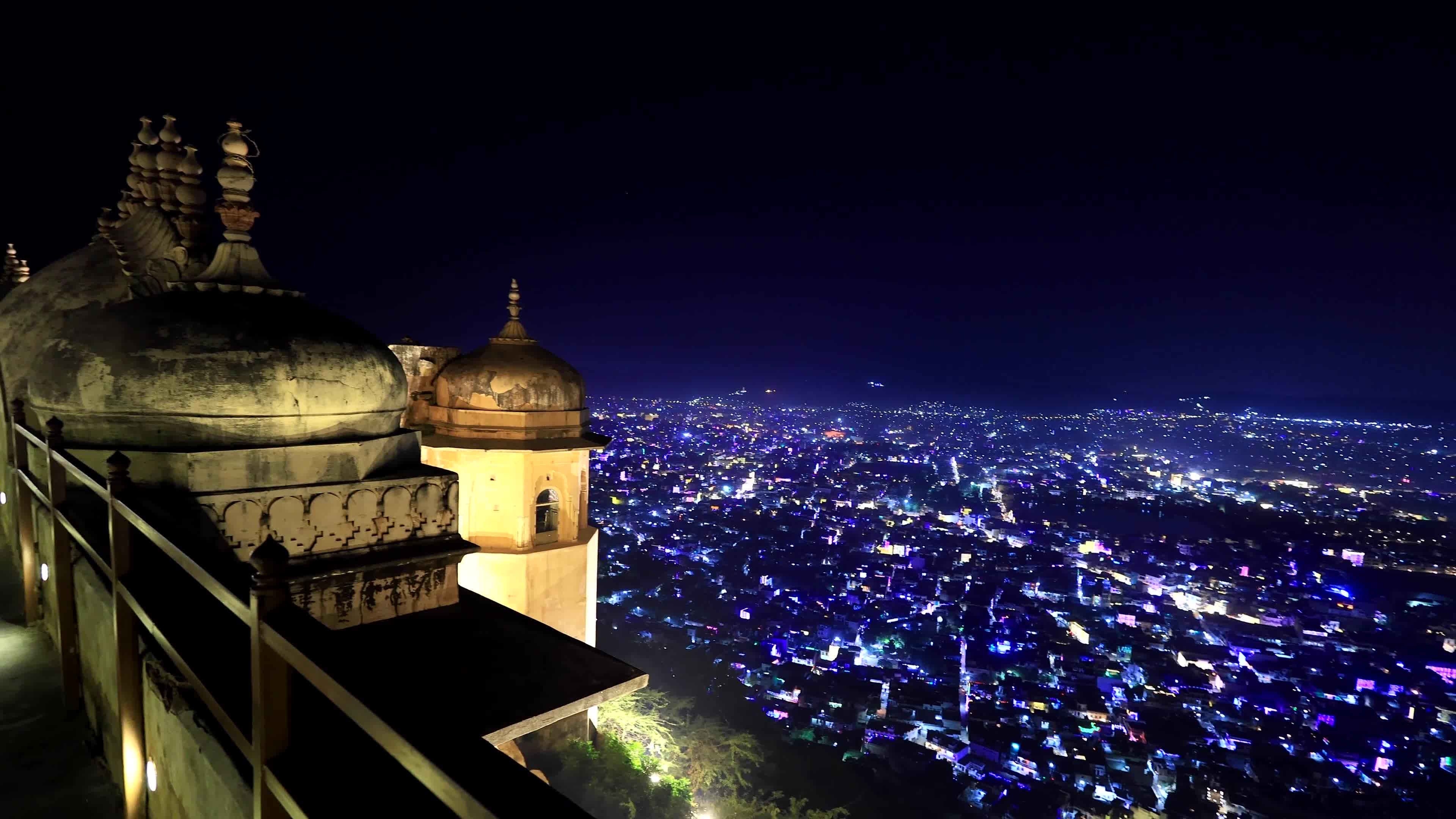 Illuminated Jaipur City on Diwali Festival  