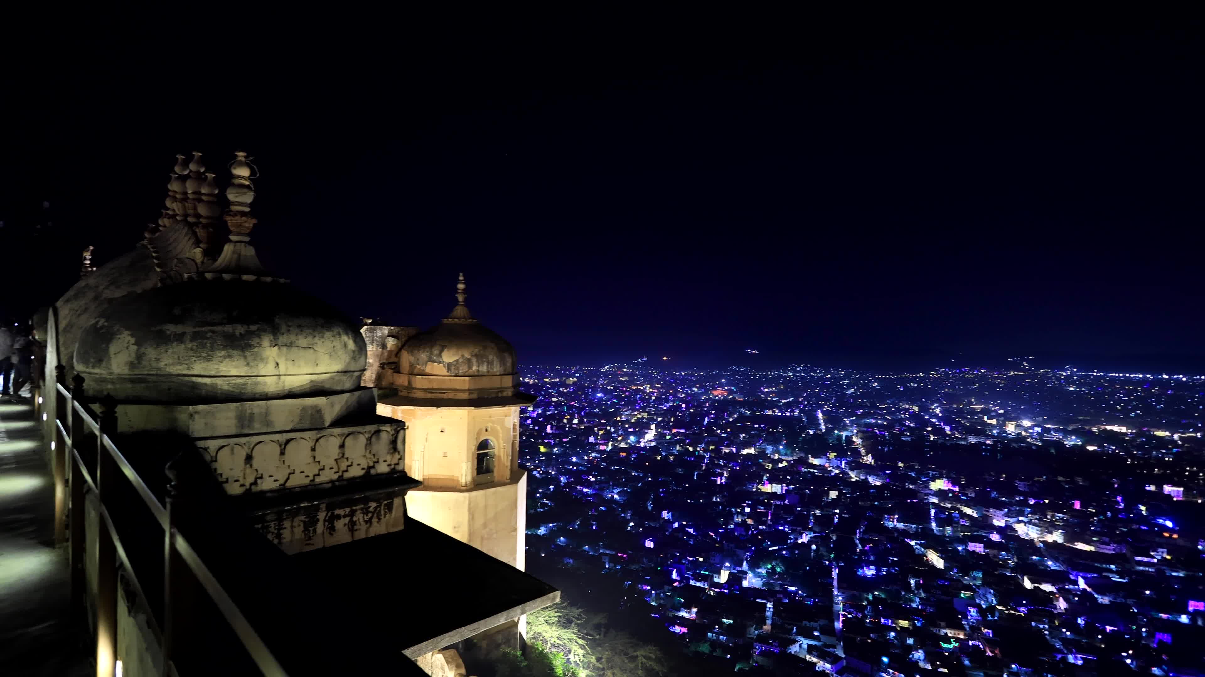 Illuminated Jaipur City on Diwali Festival  