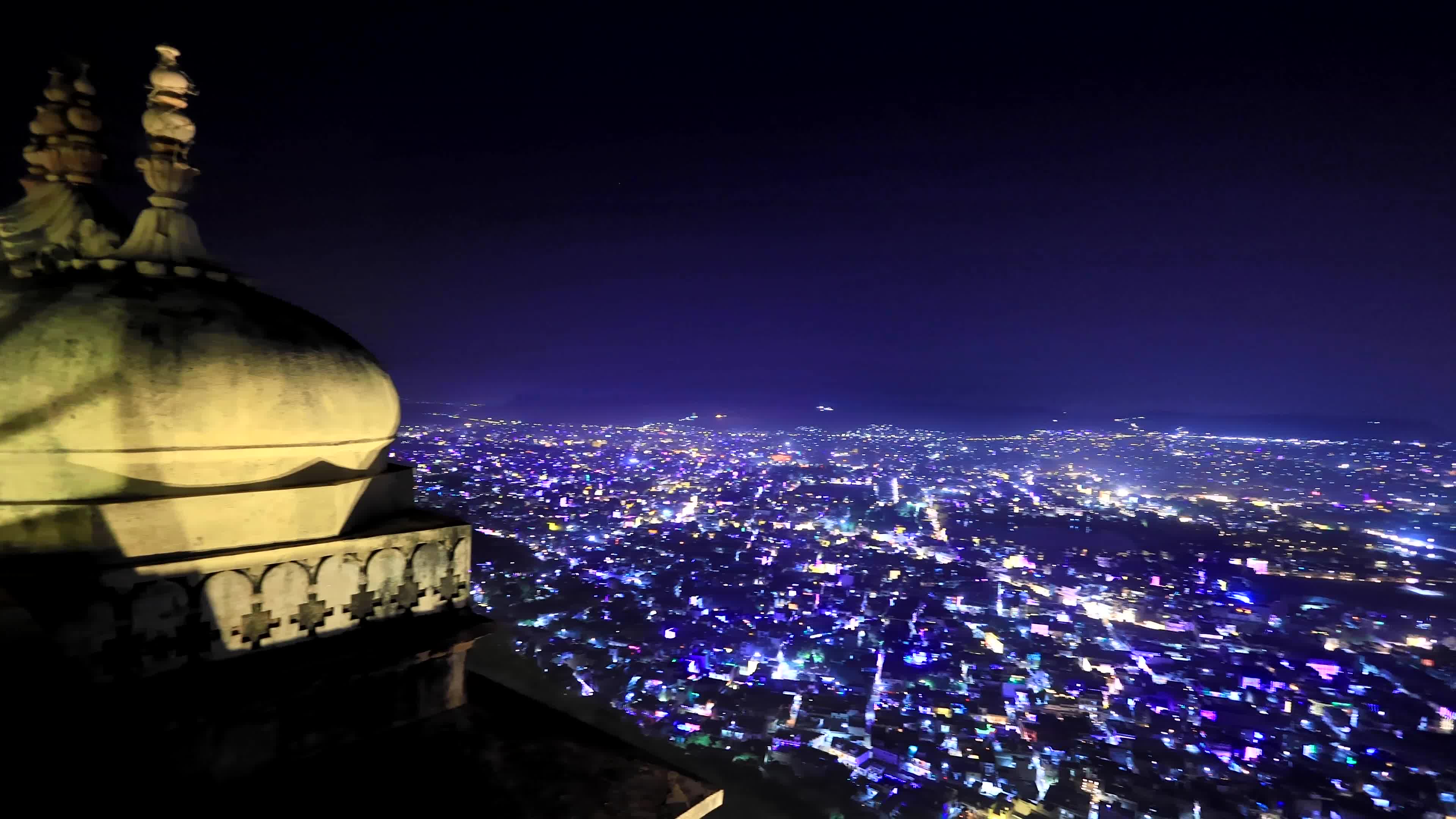 Illuminated Jaipur City on Diwali Festival  