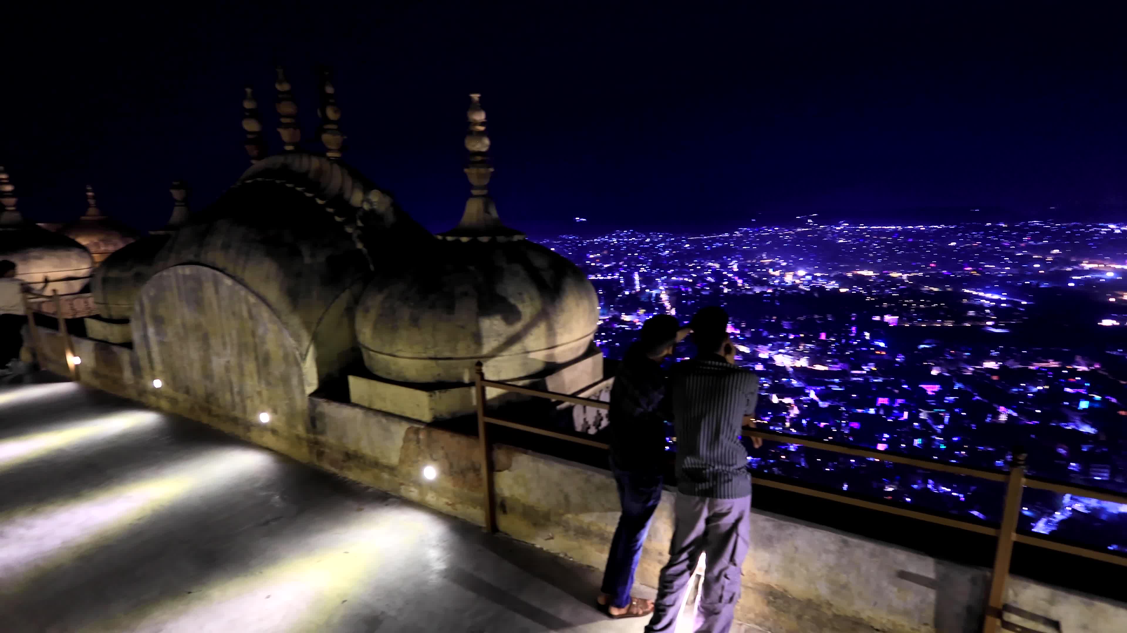 Illuminated Jaipur City on Diwali Festival  