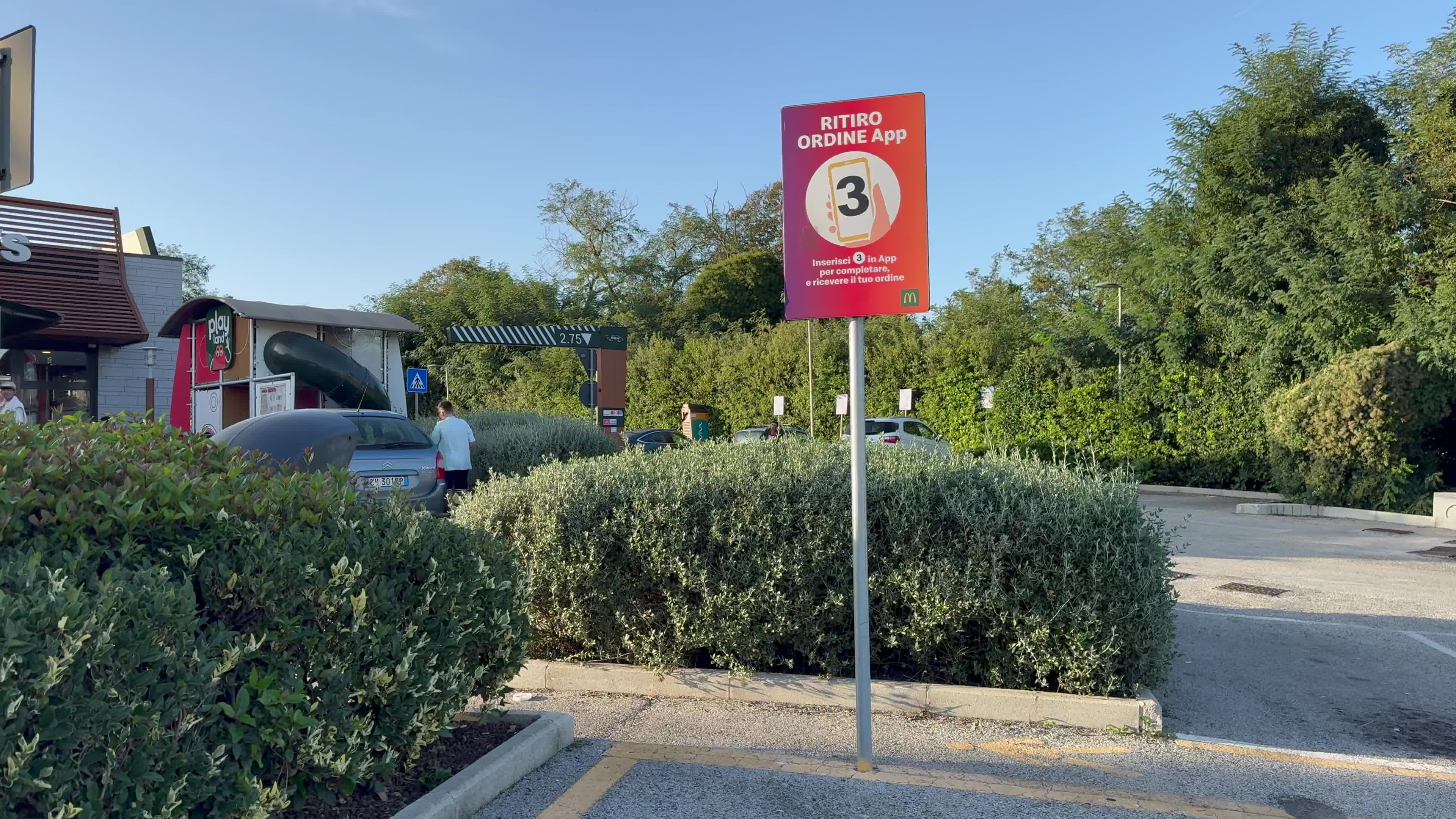 General View of Mc Donald in Bracciano, a small city in ountryside near Rome