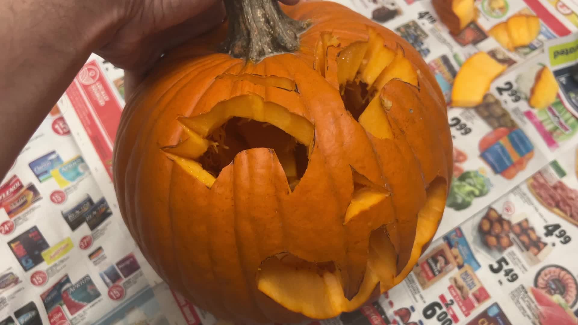 Halloween pumpkin carving in Toronto, Canada