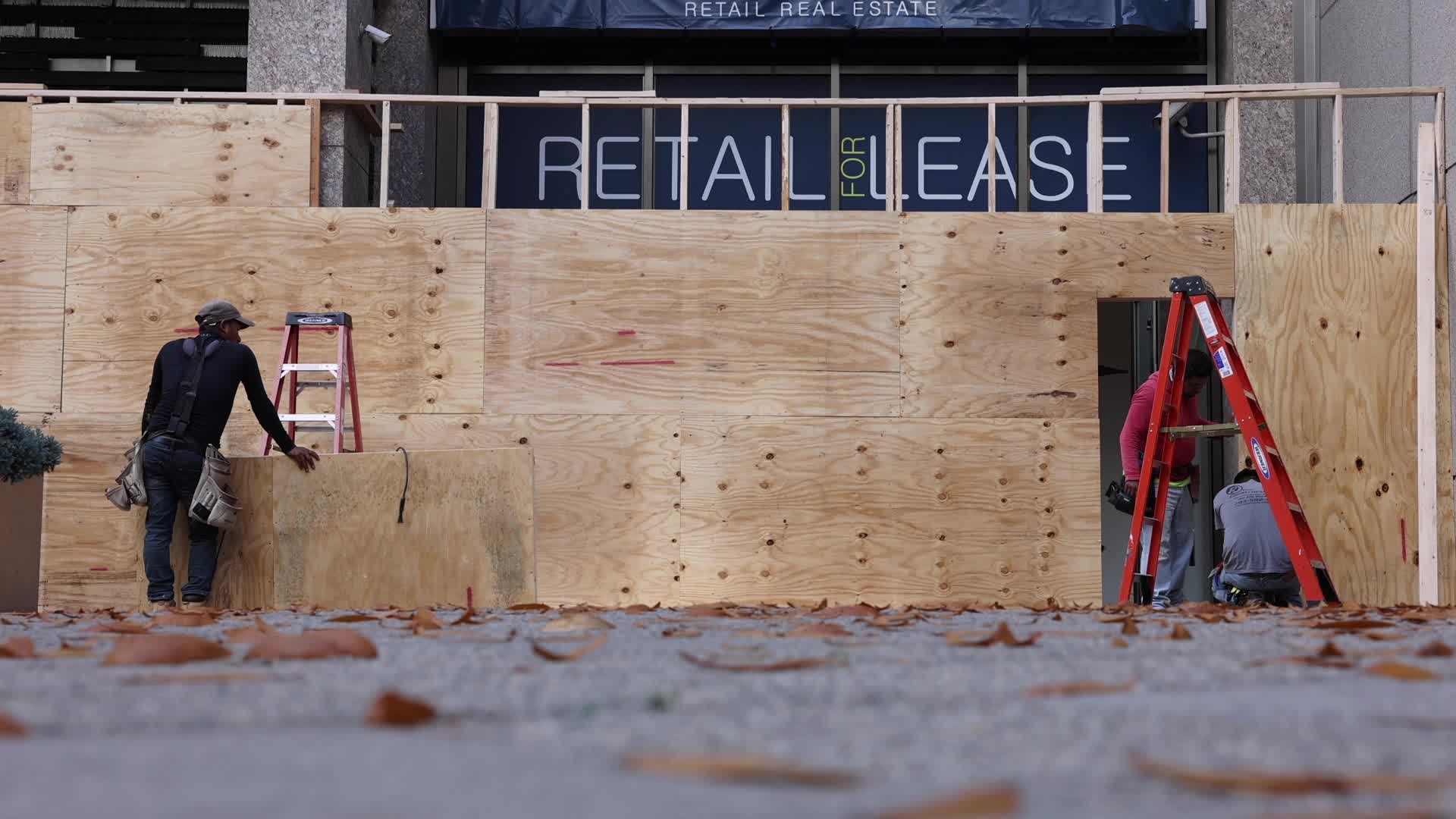  Businesses are boarding up in preparation of elections turning violent 