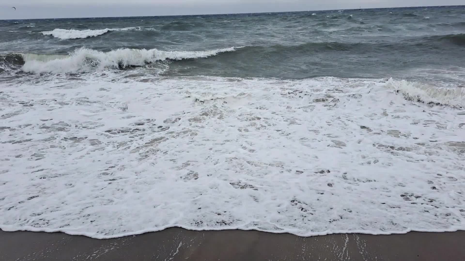 Stormy seas damage Barcelona's beaches.