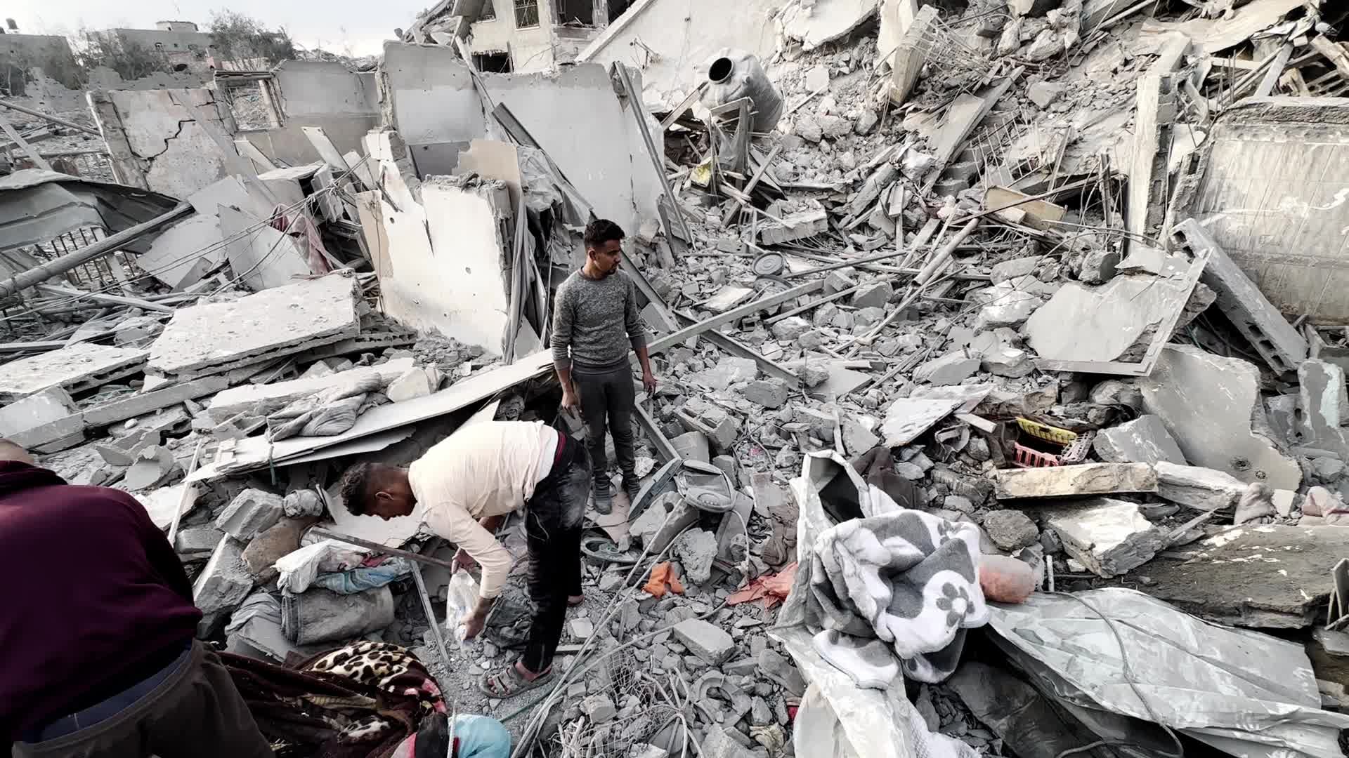 Aftermath of Israeli Airstrike in Gaza, Palestine